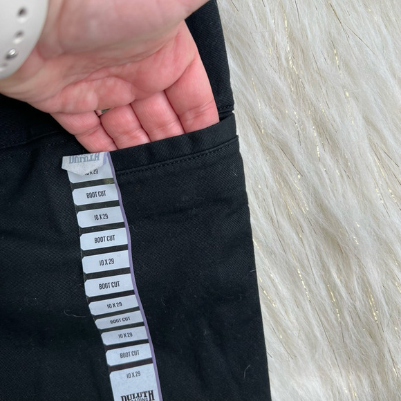 Duluth Curvesetter Waistband Womens Straight Leg Jeans Black Stretch 10 New - Picture 8 of 9